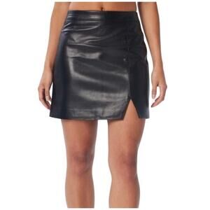LITA by Ciara | Leader Leather Skirt in Black